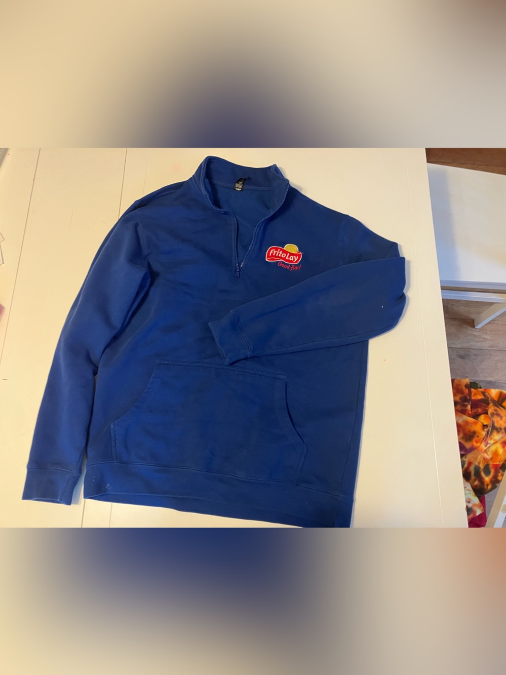 Navy Quarter-Zip Pullover Sweatshirt
